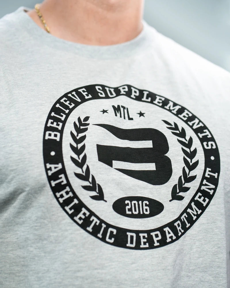 Grey Oversized Believe Tee