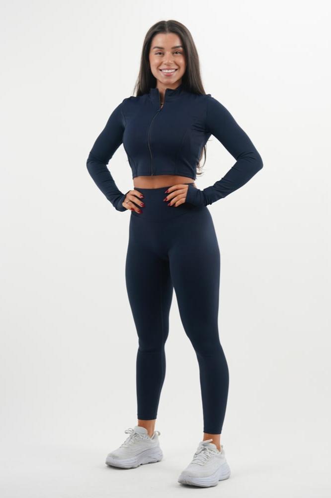 PerfectFit Navy Blue Cropped Jacket