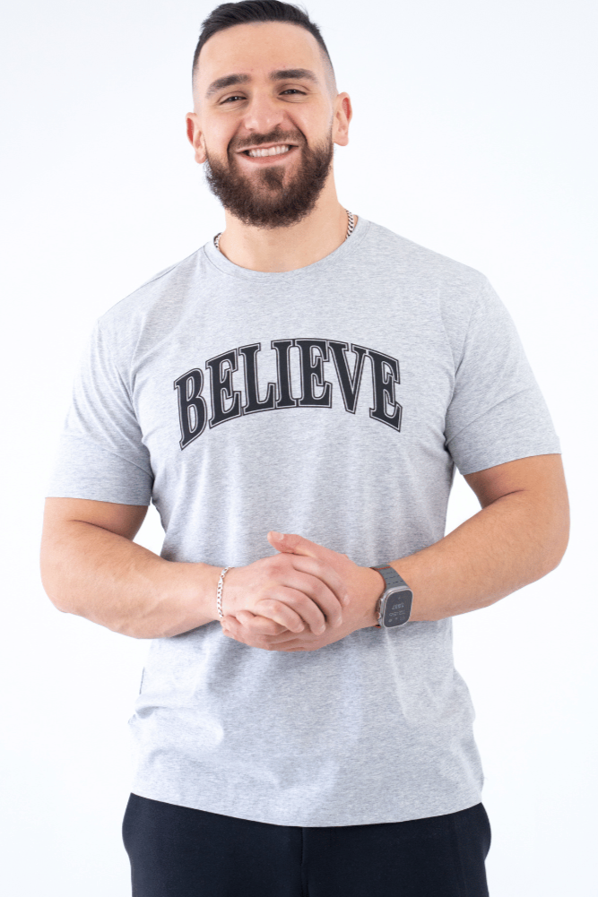 Believe FitShirt- Grey