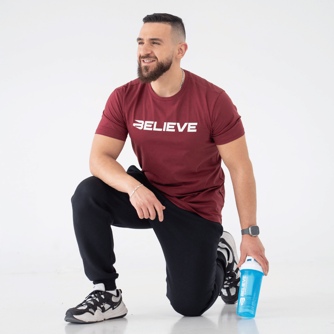 Believe FitShirt- Burgundy