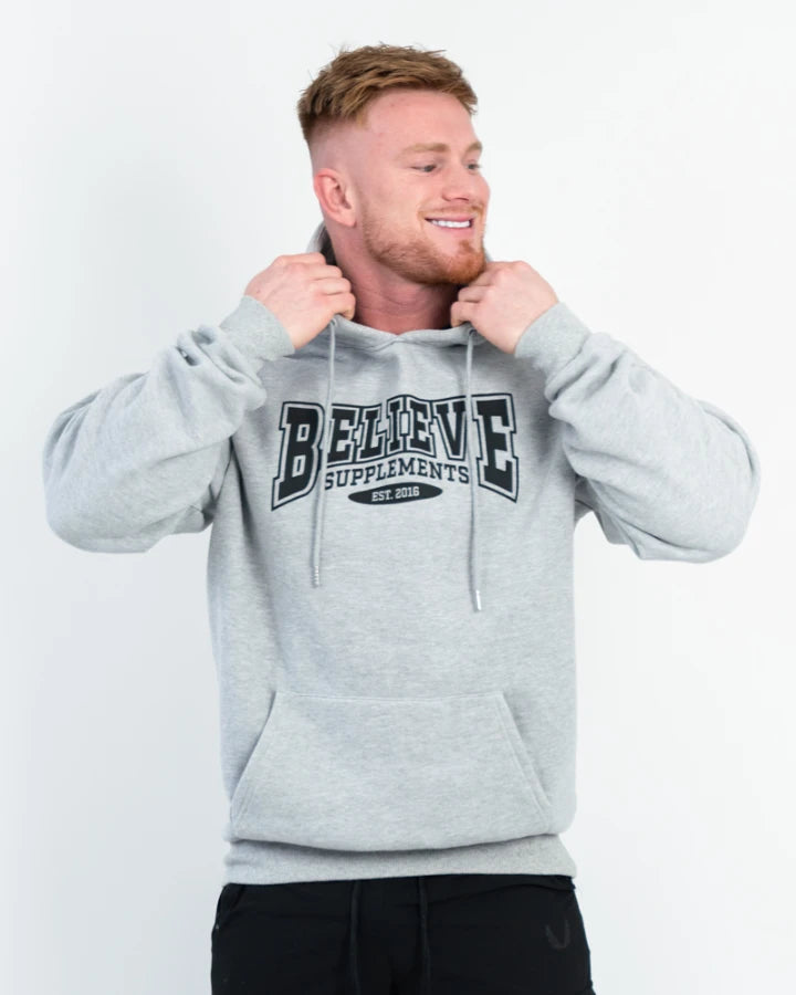 Grey Believe Hoodie