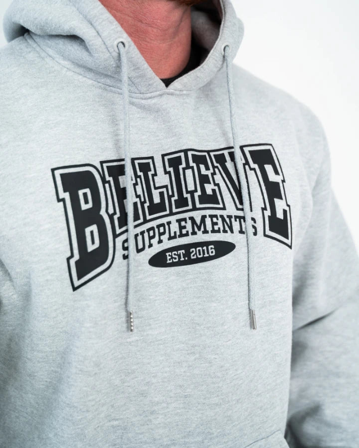 Grey Believe Hoodie