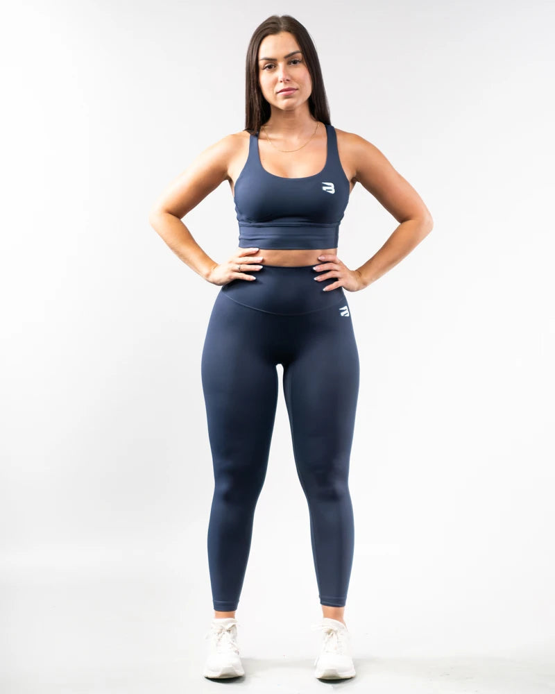 Seamless - Navy Blue Sport Bra